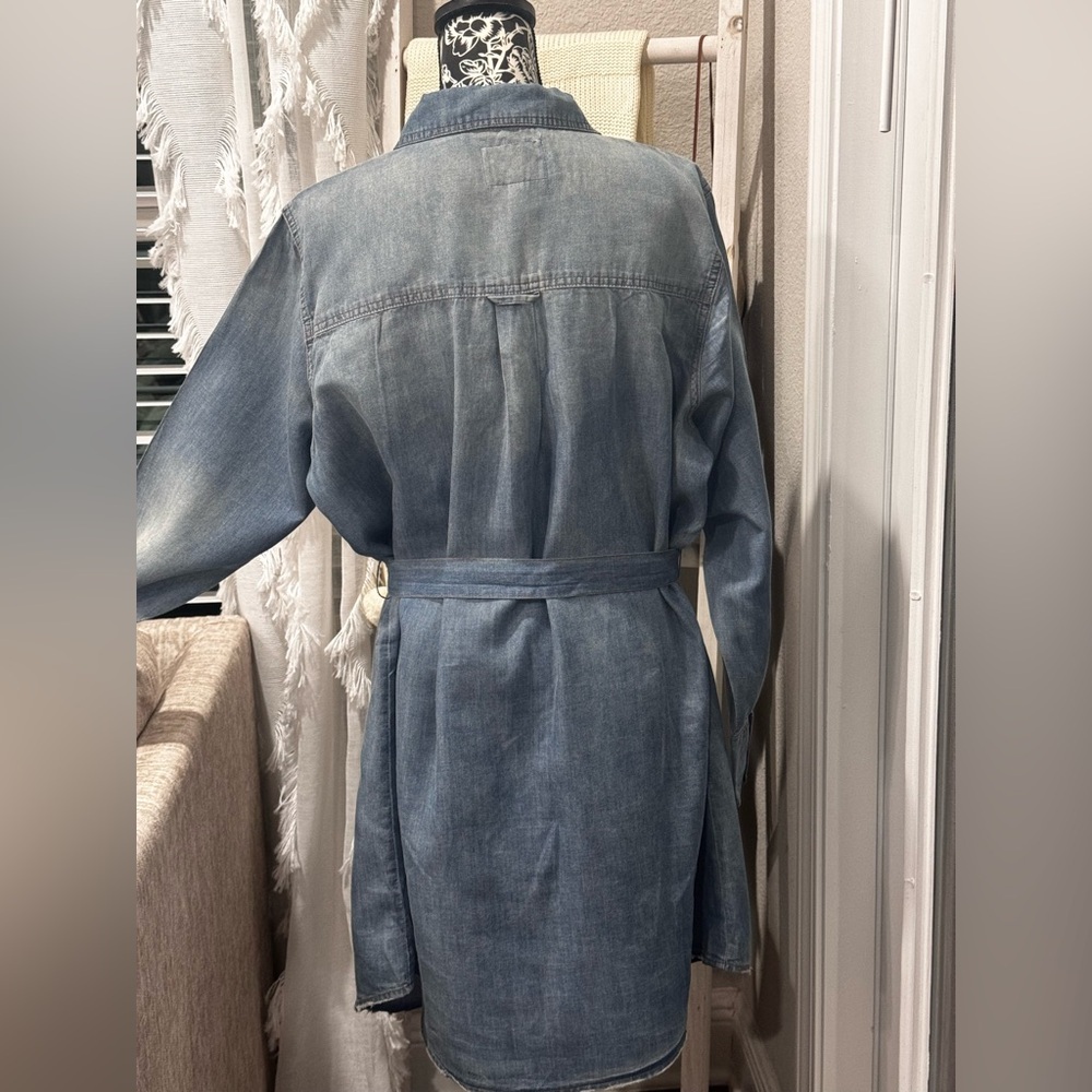 Jessica Simpson Clara Nyra Denim Shirt Dress 2X NWT Belted Midi - Picture 4 of 13